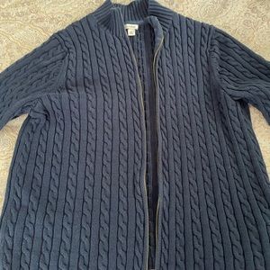 LLbean zip up sweater size 2x